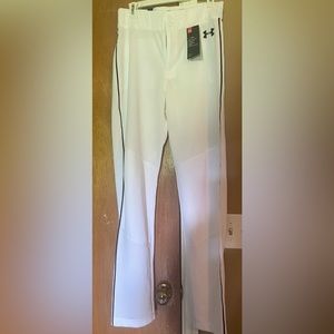 Under Armour Baseball Pants with Black Piping Size Small